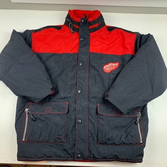 Champion Vintage NHL Detroit Red Wings Logo Embroidered Jacket Men's Size 2XL - Picture 1 of 14